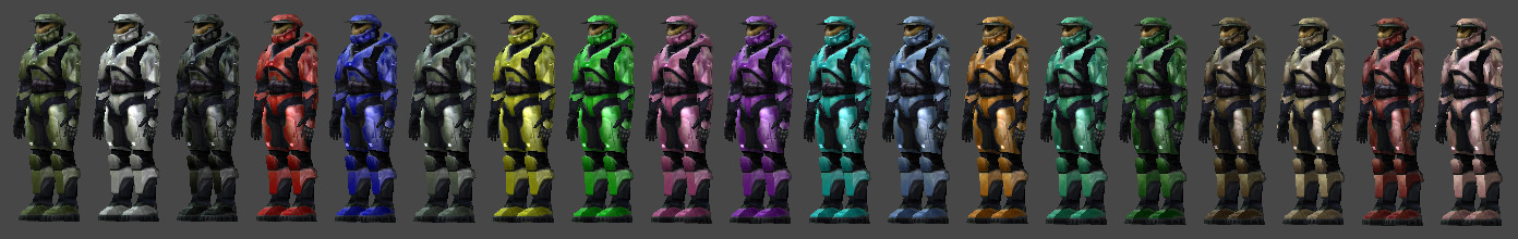 Armor colors in order